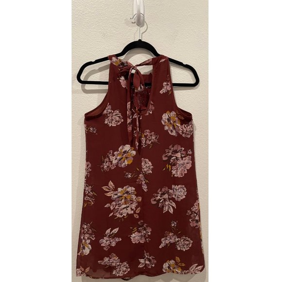 MAURICES Burgundy Floral Mini Dress - Picture 5 of 7